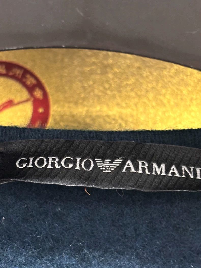 Emporio Armani Giorgio Armani Cashmere V-Neck Sweater Size US L / EU 52-54 / 3 - 4 Thumbnail