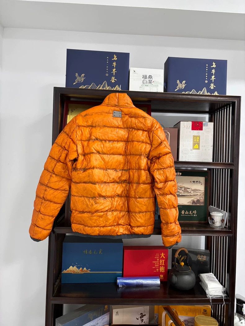 Dolce & Gabbana Orange Puffer Jacket with Half-Transparent Fabric Size US L / EU 52-54 / 3 - 2 Thumbnail