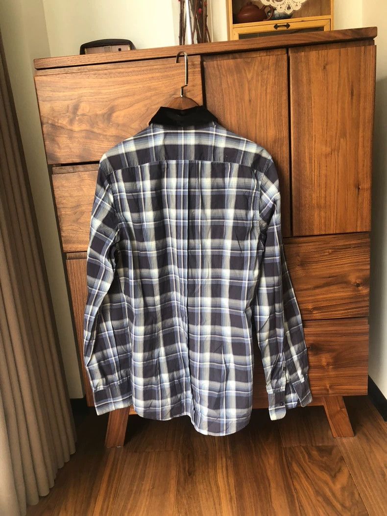 Dolce & Gabbana Velvet Collar Long Sleeve Plaid Shirt Size US L / EU 52-54 / 3 - 2 Thumbnail