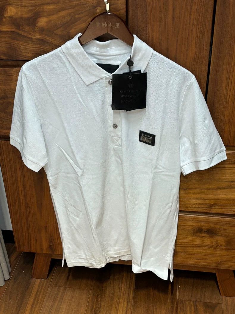 Philipp Plein White Short Sleeve Polo T-Shirt Size US S / EU 44-46 / 1 - 2 Thumbnail