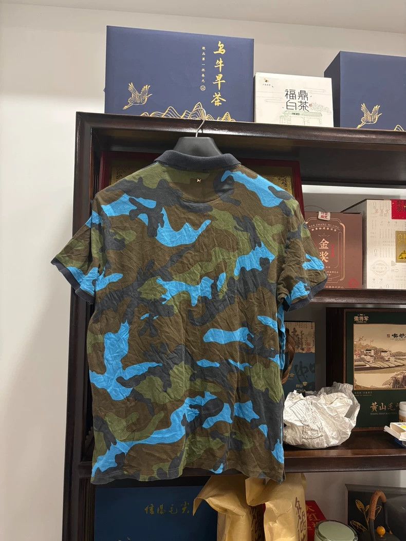 Valentino Valentino Camouflage Short Sleeve Polo Shirt Size US L / EU 52-54 / 3 - 2 Thumbnail