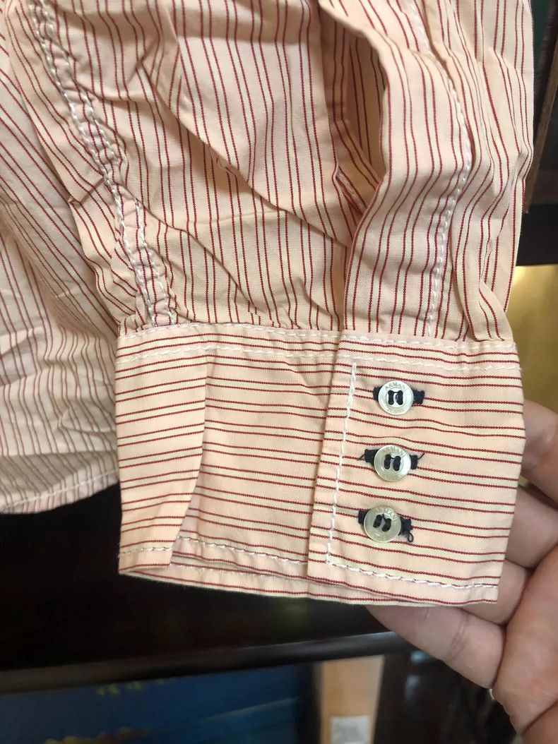 Emporio Armani AJ Armani Long Sleeve Striped Shirt Size US XL / EU 56 / 4 - 4 Thumbnail