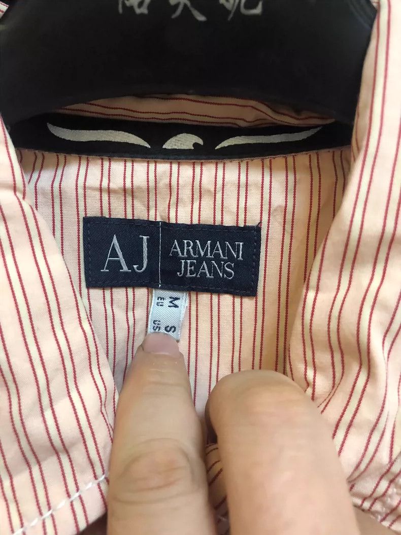 Emporio Armani AJ Armani Long Sleeve Striped Shirt Size US XL / EU 56 / 4 - 3 Thumbnail
