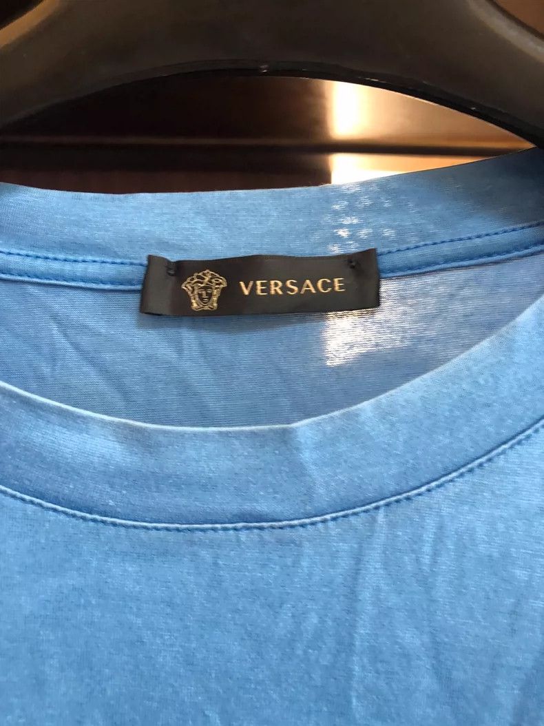 Versace Versace Greek Pattern Blue T-Shirt Size US M / EU 48-50 / 2 - 4 Thumbnail