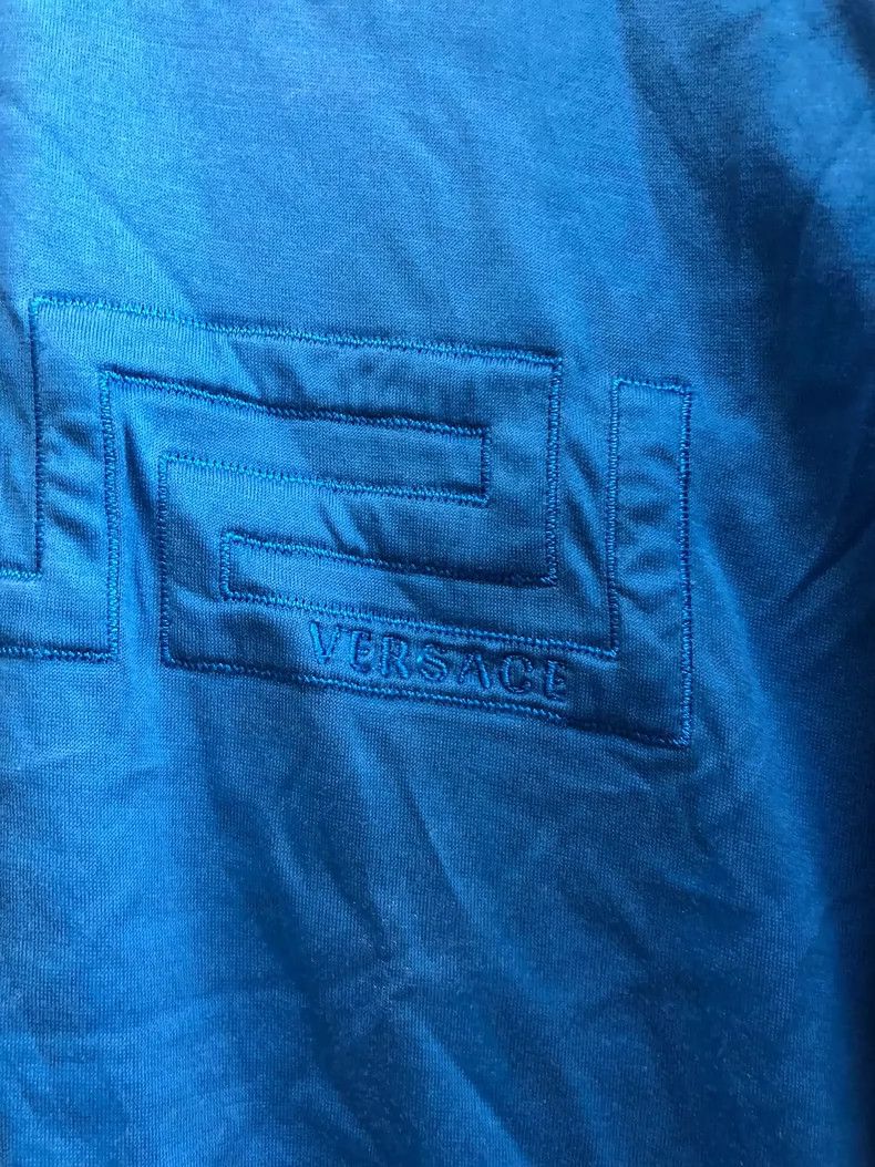 Versace Versace Greek Pattern Blue T-Shirt Size US M / EU 48-50 / 2 - 3 Thumbnail