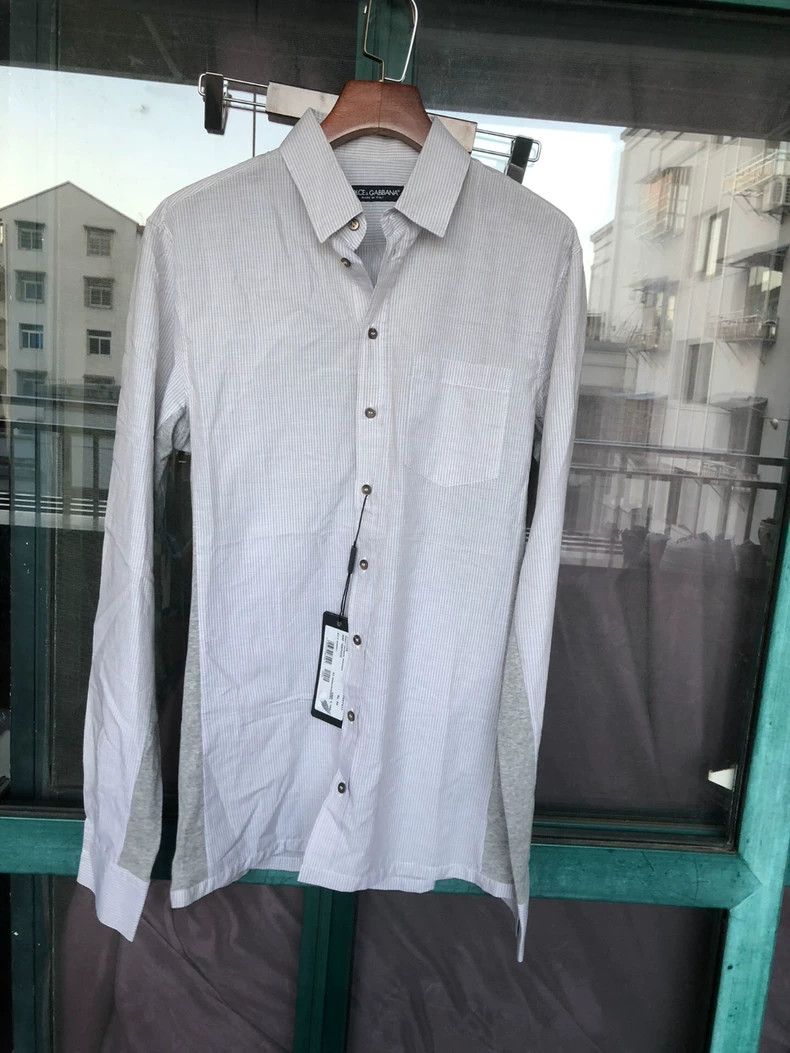 Dolce & Gabbana Color Block Long Sleeve Shirt Size US M / EU 48-50 / 2 - 2 Thumbnail