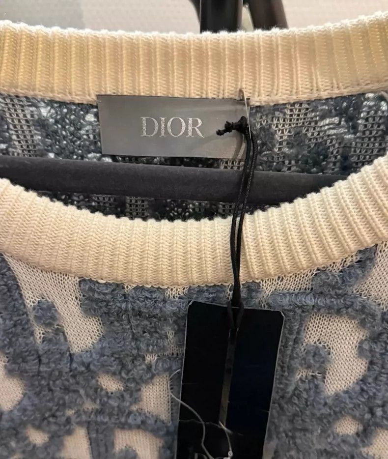 Dior Dior Blue and White Zipper Sweater Size US L / EU 52-54 / 3 - 2 Thumbnail