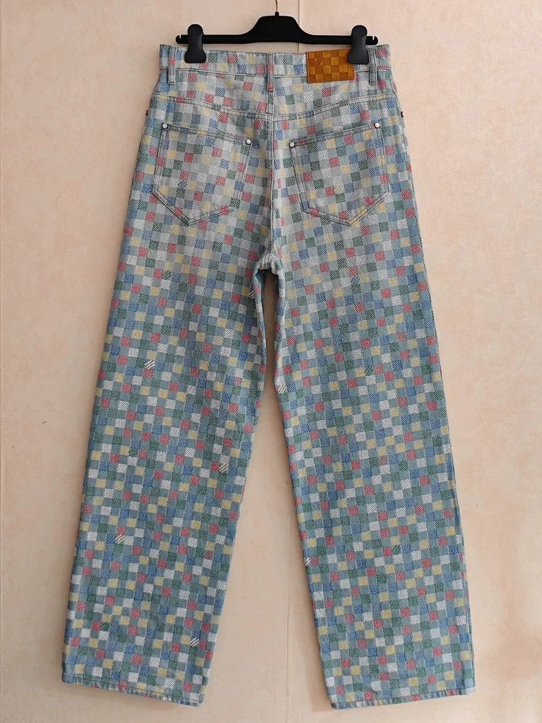 Louis Vuitton Louis Vuitton Colorful Checkered Denim Pants Size US 28 / EU 44 - 2 Thumbnail