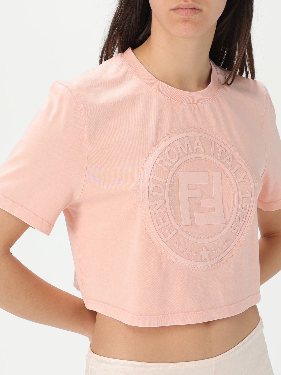 Fendi Fendi T-Shirt Woman Pink Size M / US 6-8 / IT 42-44 - 4 Thumbnail