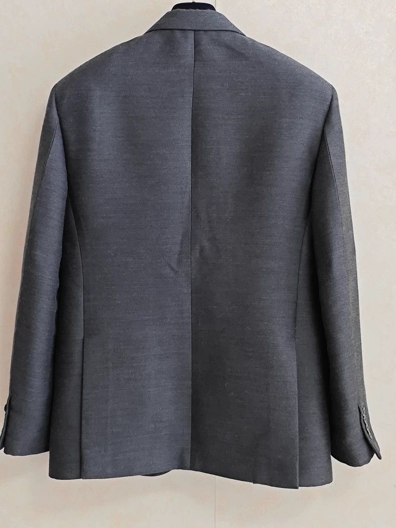 Louis Vuitton Louis Vuitton Gray Floral Embroidered Suit Jacket Size US M / EU 48-50 / 2 - 2 Thumbnail