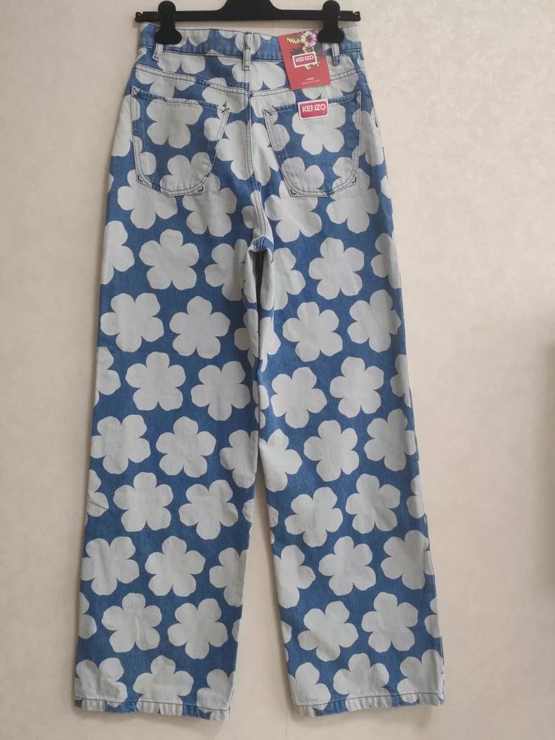 Kenzo Kenzo Floral Print High-Waisted Jeans Size US 27 - 3 Thumbnail