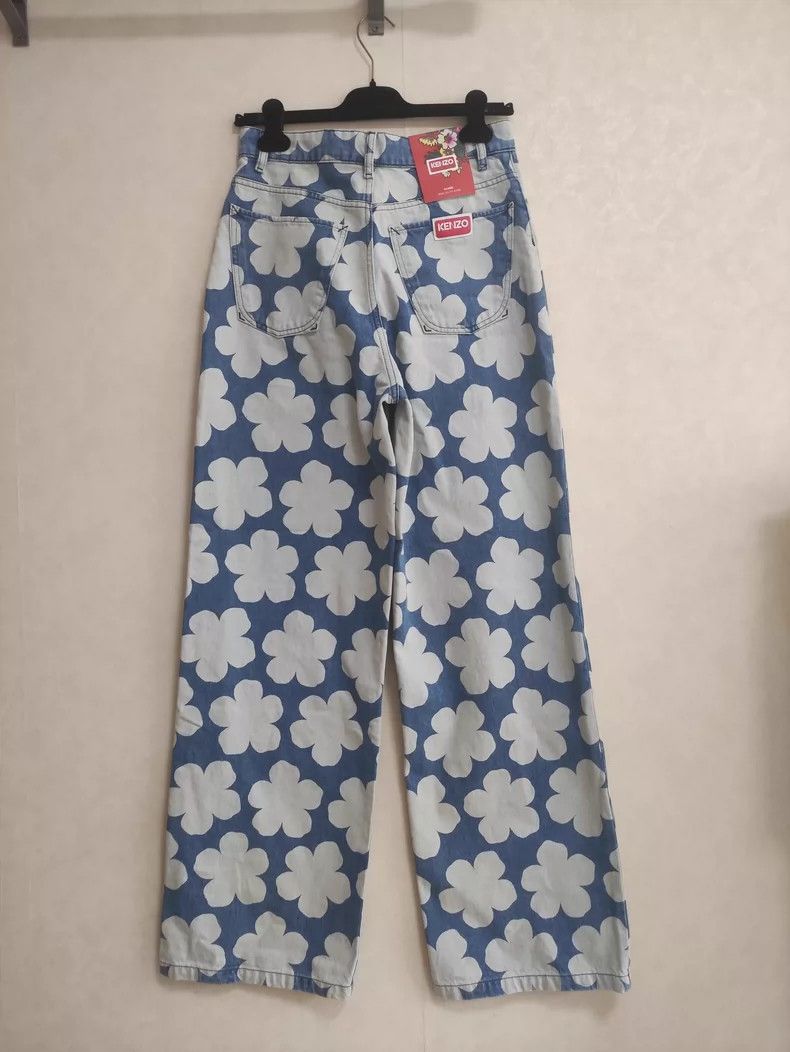 Kenzo Kenzo Floral Print High-Waisted Jeans Size US 27 - 2 Thumbnail