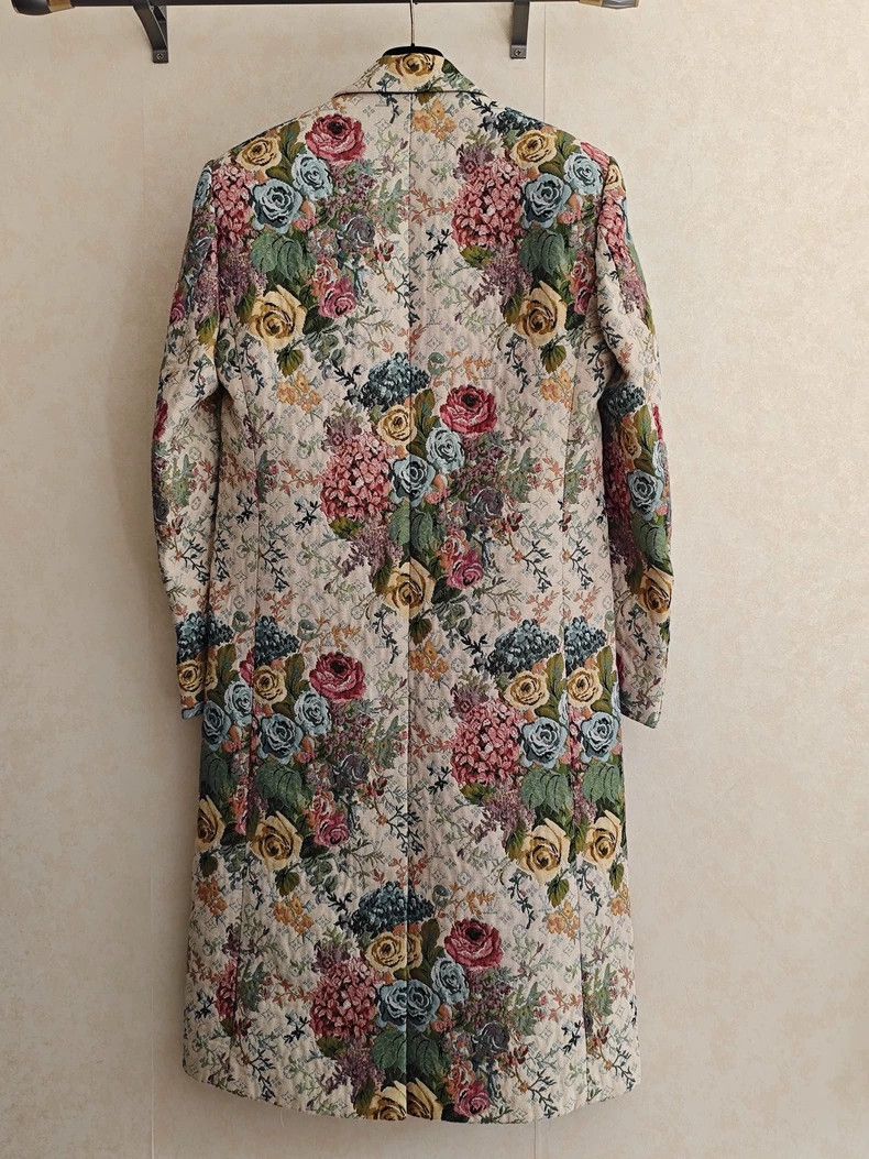 Louis Vuitton Louis Vuitton Floral Wool Overcoat for Men Size US L / EU 52-54 / 3 - 2 Thumbnail