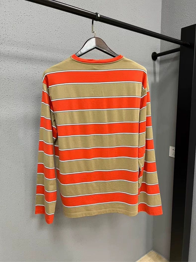 Miu Miu Miu Miu Orange Green Striped Long Sleeve Top Size US M / EU 48-50 / 2 - 2 Thumbnail