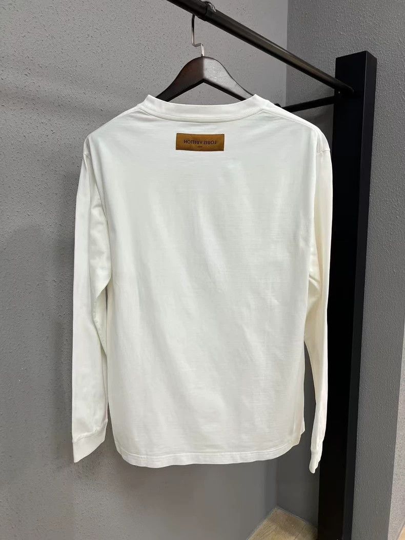 Louis Vuitton Louis Vuitton White Long Sleeve Logo Shirt Size US M / EU 48-50 / 2 - 2 Thumbnail