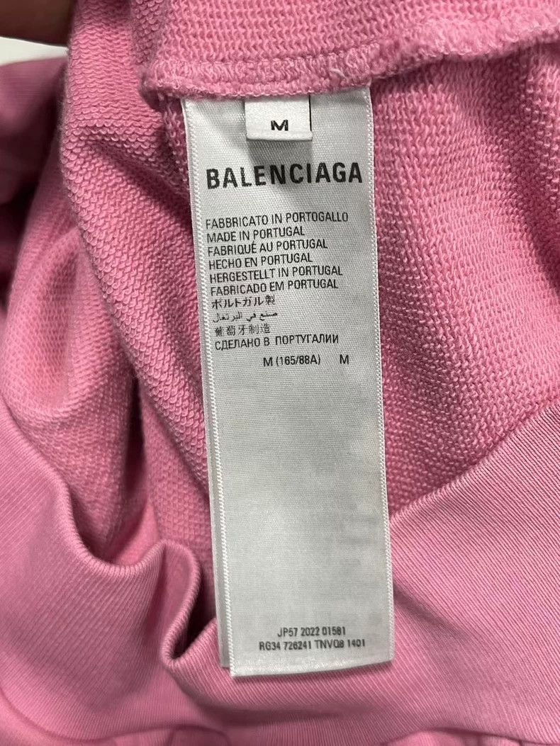 Balenciaga Balenciaga Pink Logo Hoodie with Minor Stains Size US M / EU 48-50 / 2 - 8 Thumbnail