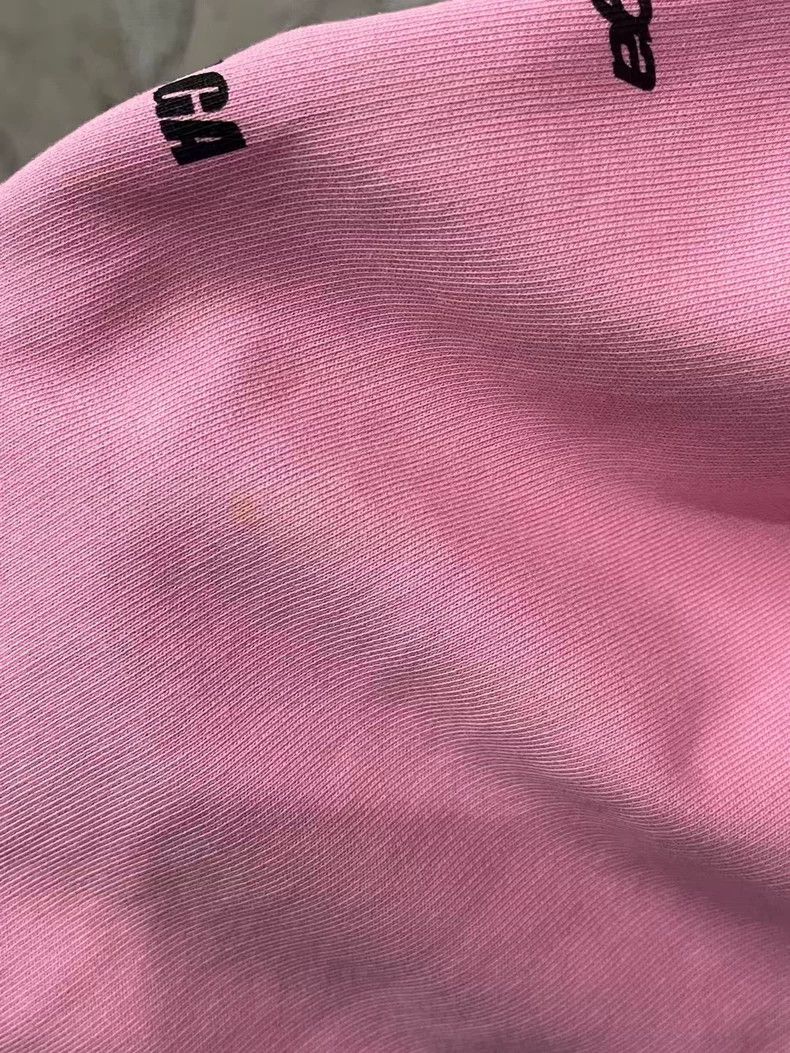 Balenciaga Balenciaga Pink Logo Hoodie with Minor Stains Size US M / EU 48-50 / 2 - 6 Thumbnail