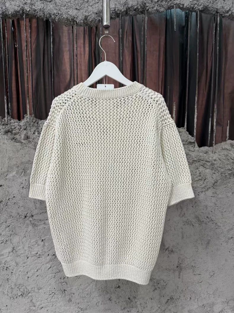 Prada Prada Short Sleeve Knit Top with Holes Size US M / EU 48-50 / 2 - 2 Thumbnail