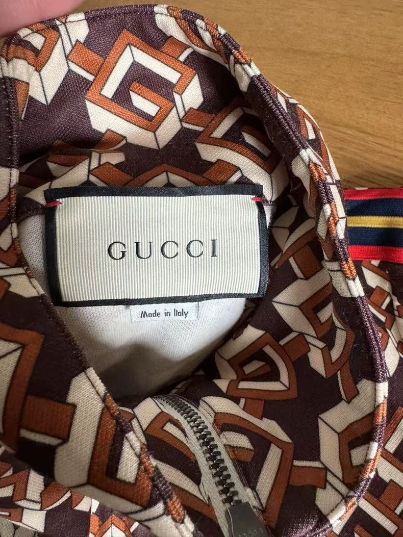 Gucci Gucci Orange Print Zip Jacket Size US M / EU 48-50 / 2 - 2 Thumbnail