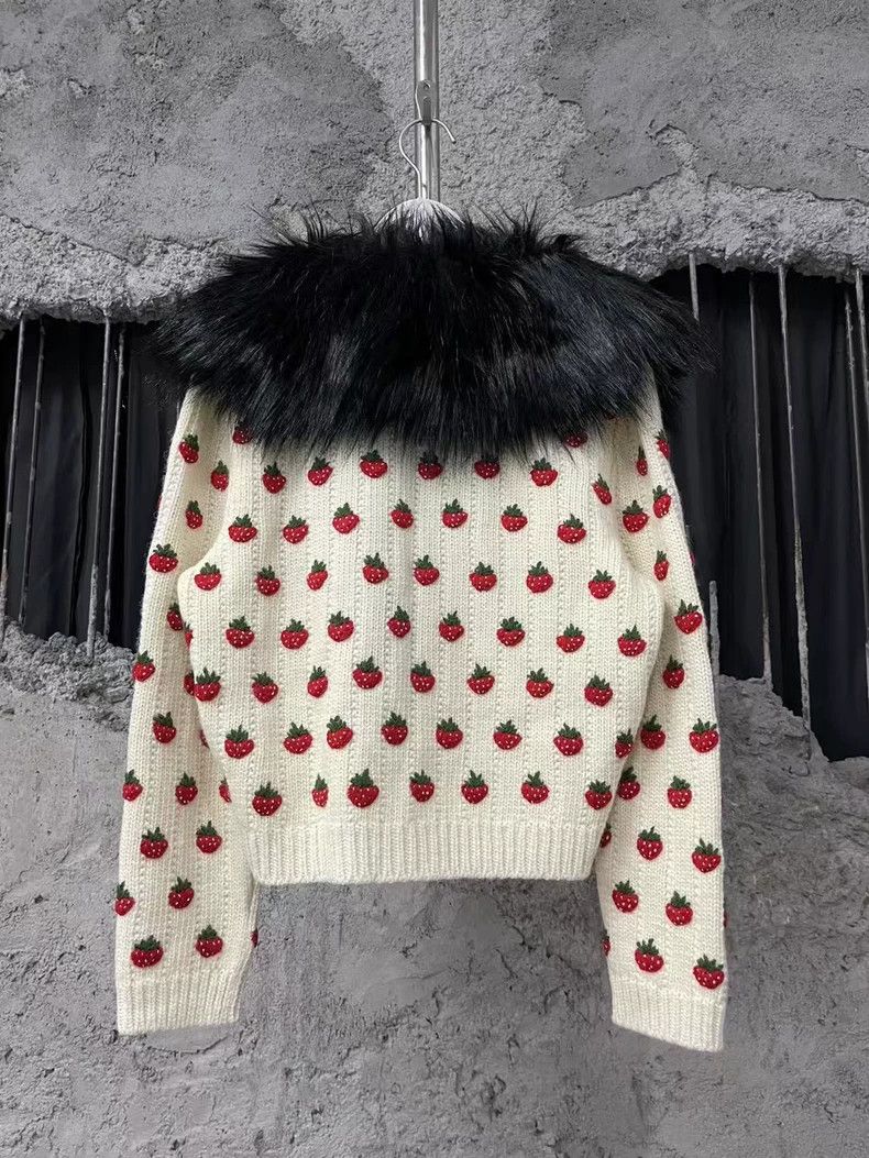 Gucci Gucci Wool Cardigan with Detachable Fur Collar Size US L / EU 52-54 / 3 - 2 Thumbnail