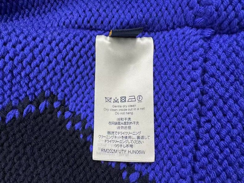 Louis Vuitton Louis Vuitton Black Blue Knit Sweater Jacket Size US L / EU 52-54 / 3 - 7 Thumbnail