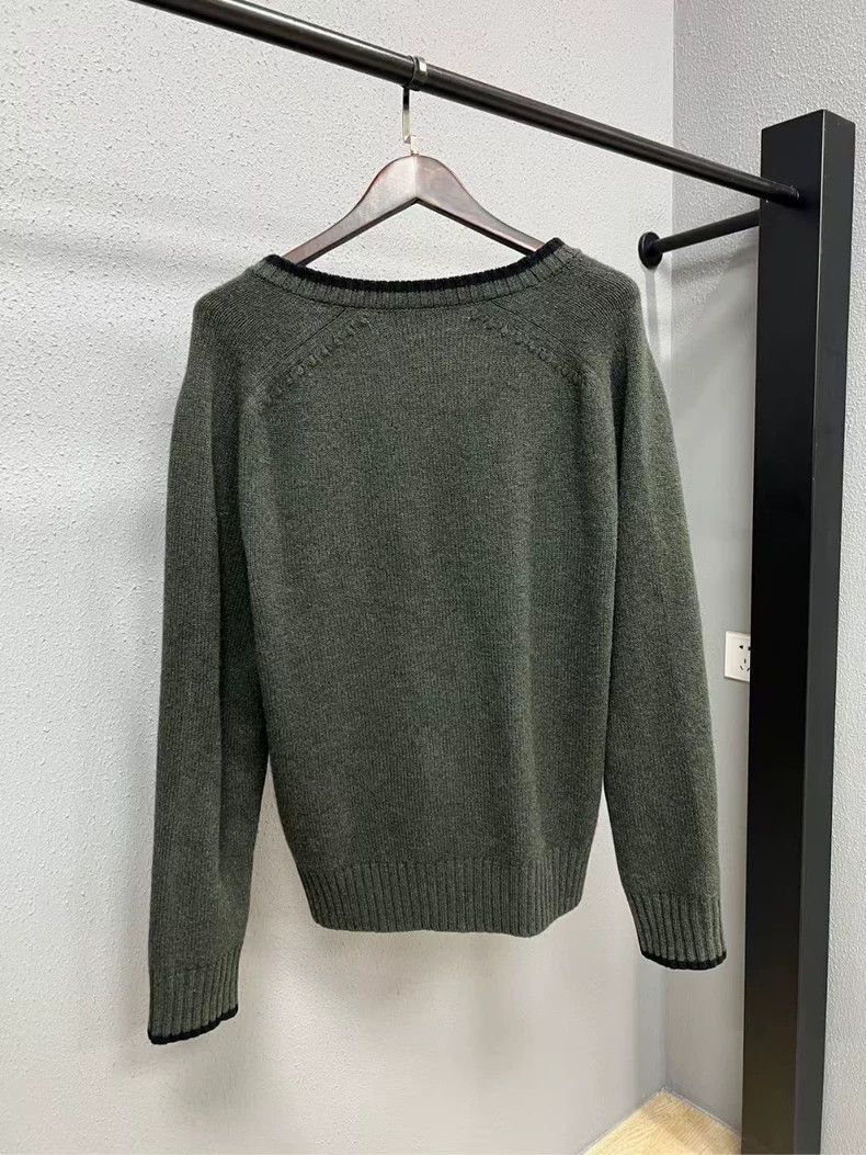 Dior Dior Olive Green Wool Cardigan with Logo Size US M / EU 48-50 / 2 - 2 Thumbnail