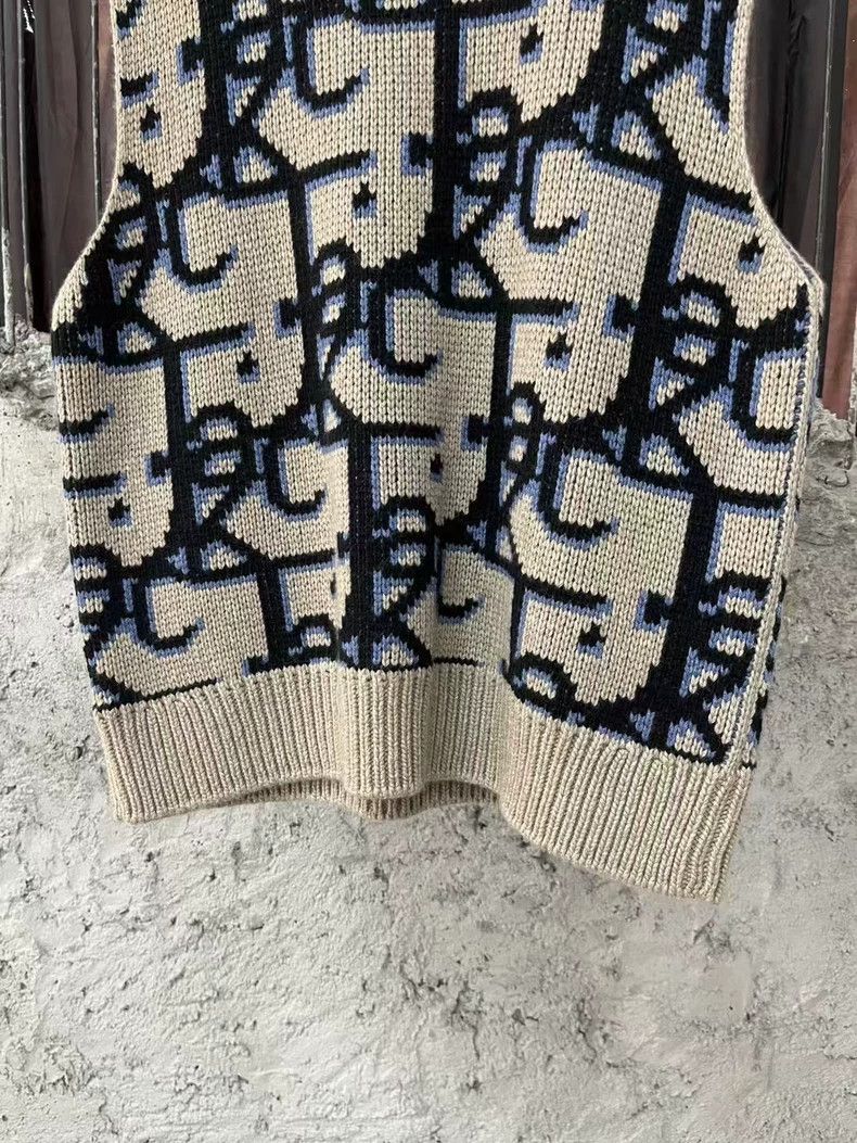 Dior Dior Travis Scott Printed Knit Sleeveless Sweater Size US M / EU 48-50 / 2 - 4 Thumbnail
