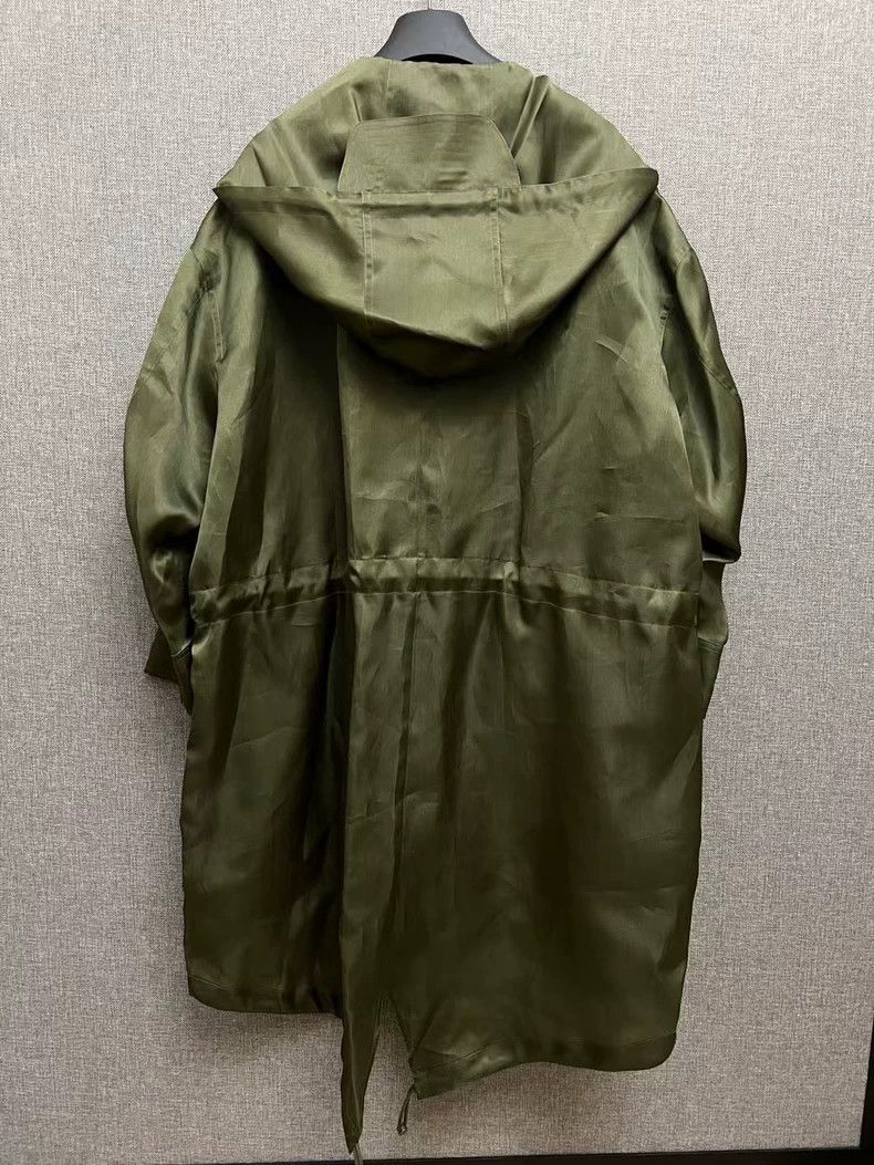Moncler MaxMara Olive Green Hooded Parka Coat Size US S / EU 44-46 / 1 - 2 Thumbnail