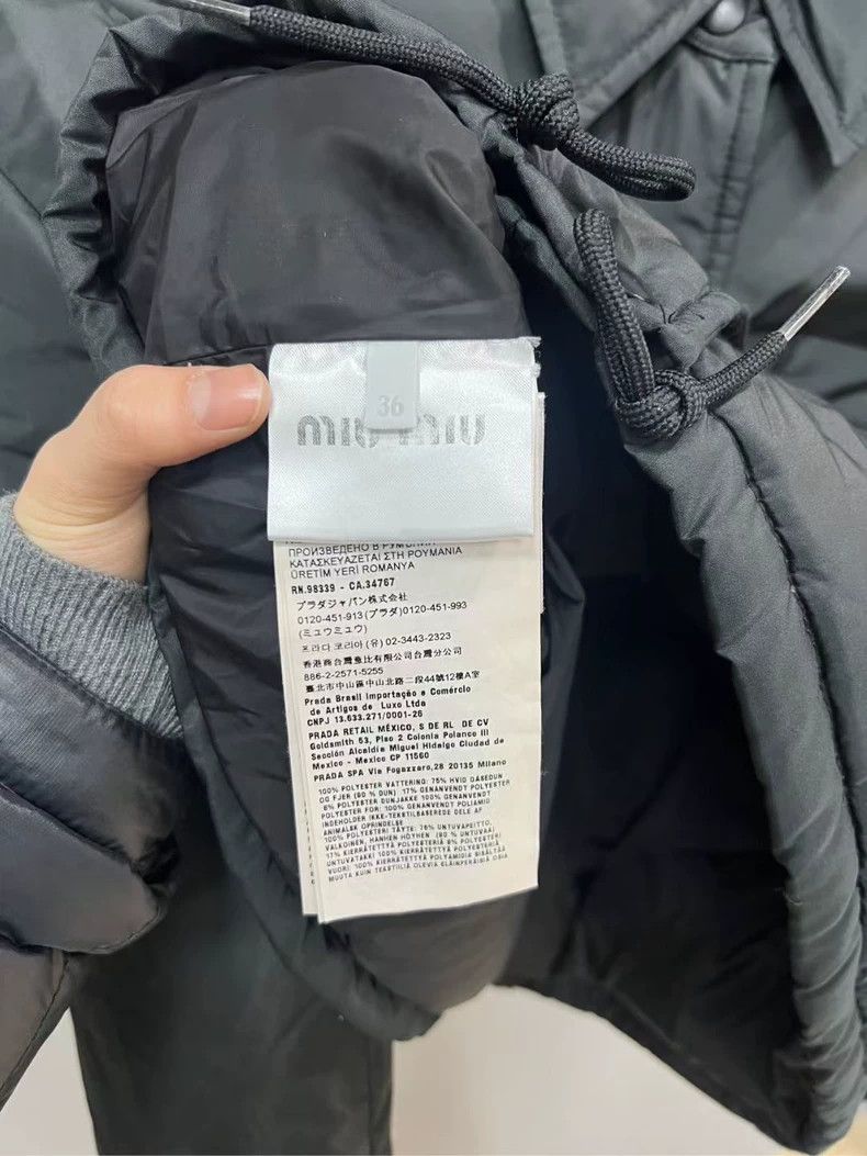 Prada Miu Miu Black Logo Short Down Jacket Size US S / EU 44-46 / 1 - 4 Thumbnail