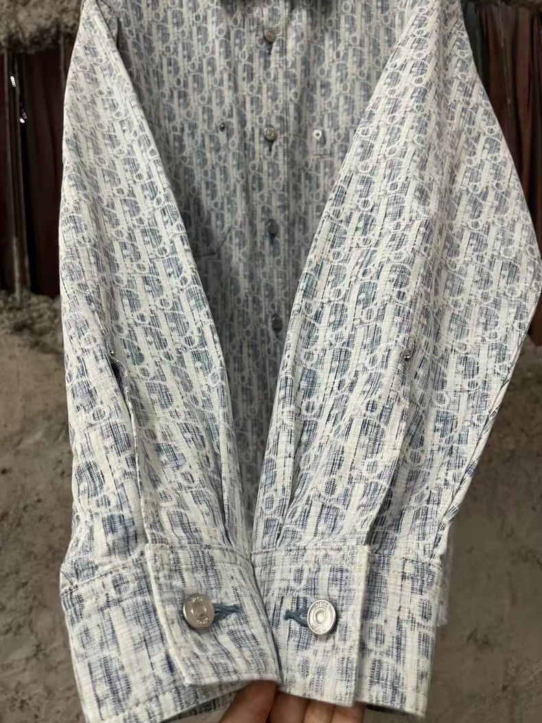 Dior Dior Printed Denim Shirt Jacket New Condition Size US M / EU 48-50 / 2 - 5 Thumbnail