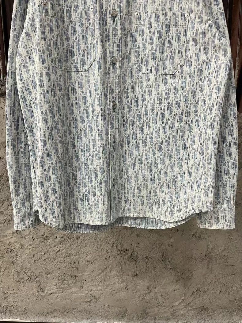 Dior Dior Printed Denim Shirt Jacket New Condition Size US M / EU 48-50 / 2 - 4 Thumbnail