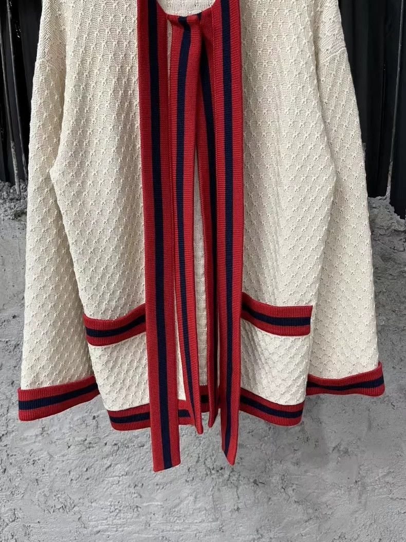 Gucci Gucci Black Red Knit Cardigan Jacket Size US XS / EU 42 / 0 - 4 Thumbnail