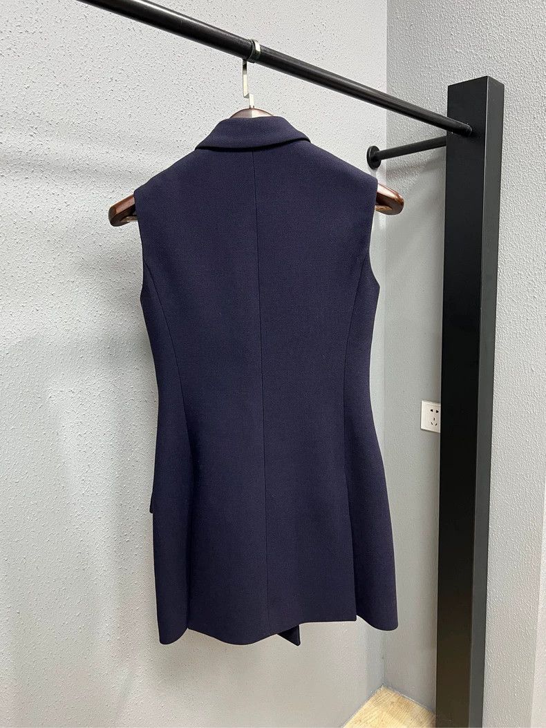 Dior Dior Midnight Blue Embroidered Vest Dress Size US S / EU 44-46 / 1 - 2 Thumbnail