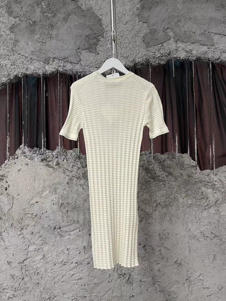 Prada Miu Miu New Logo Knit Dress Stripes Size US 40 / EU 56 - 2 Thumbnail