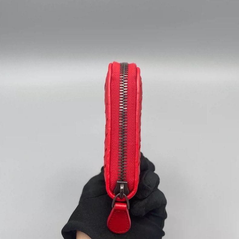 BV Red Braided Long Wallet