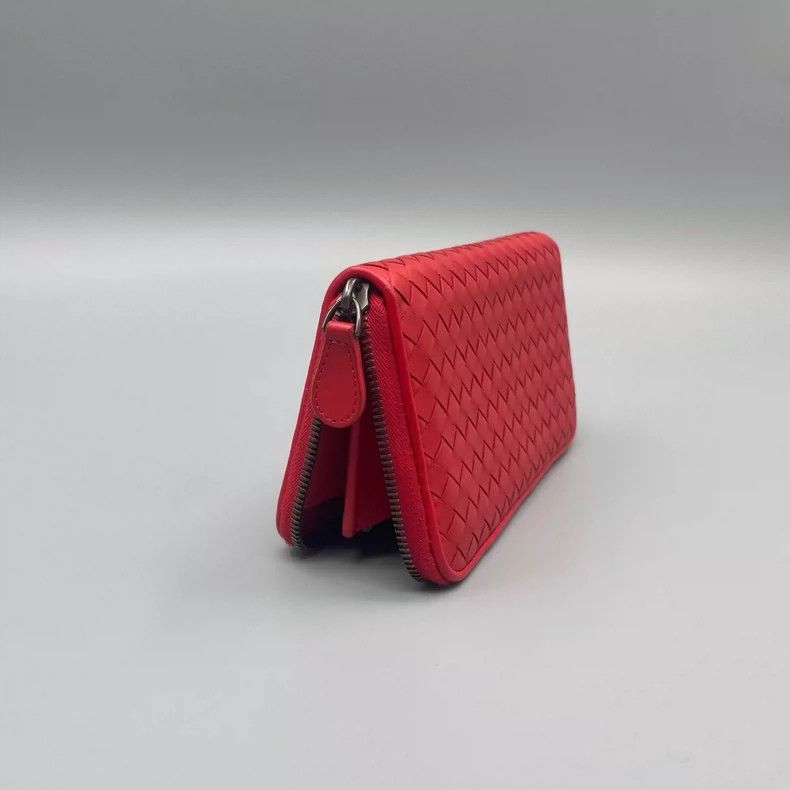 BV Red Braided Long Wallet