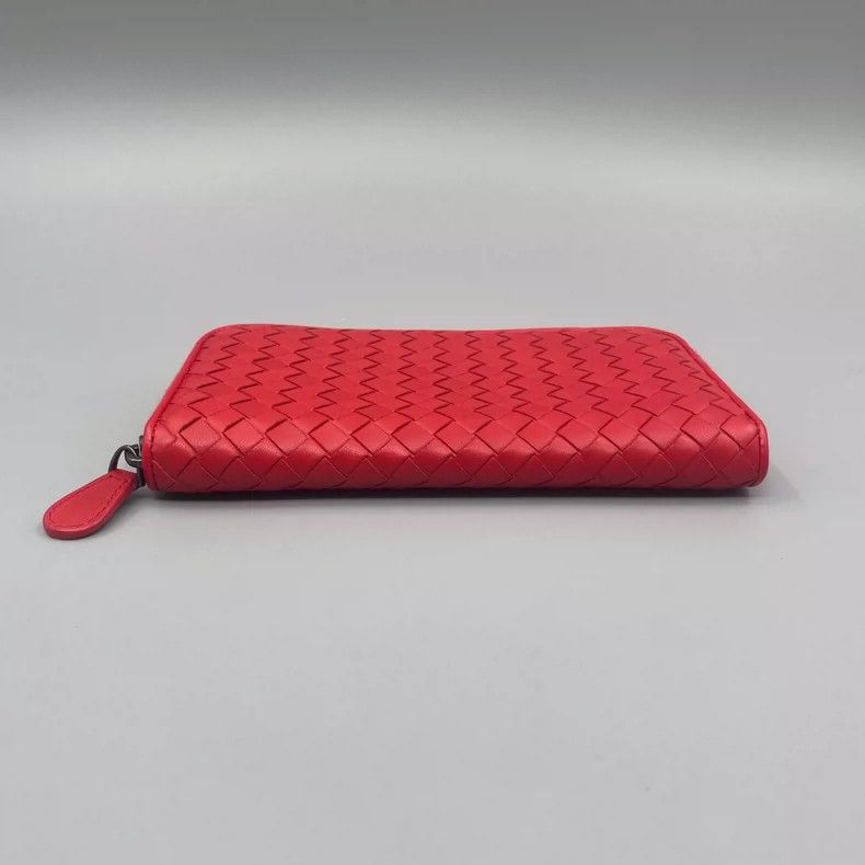 BV Red Braided Long Wallet