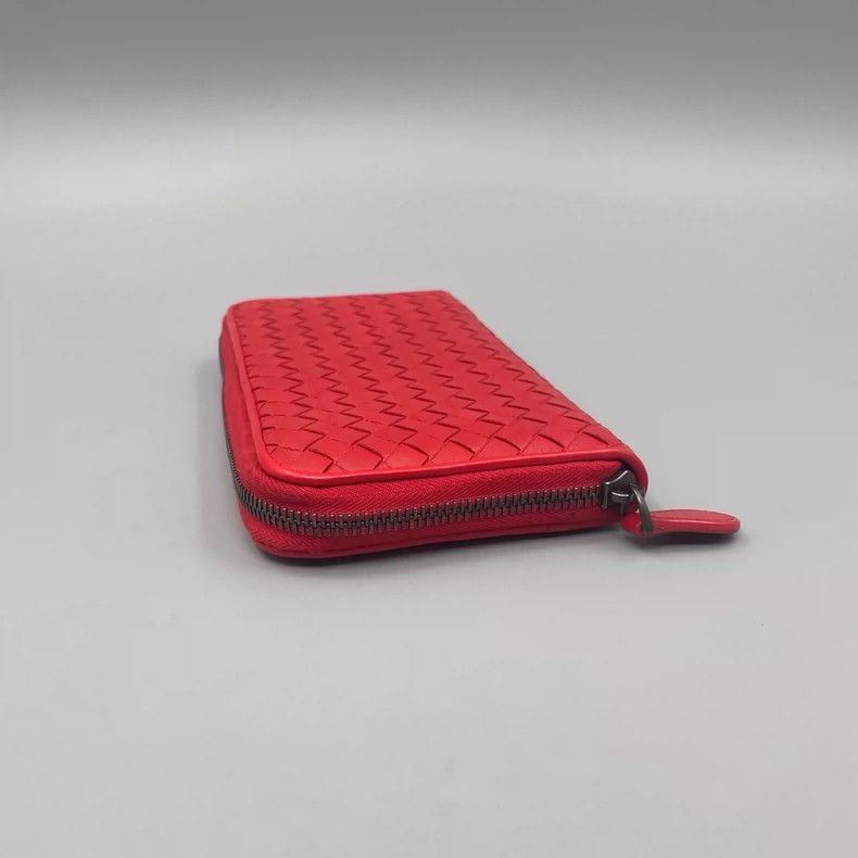 BV Red Braided Long Wallet