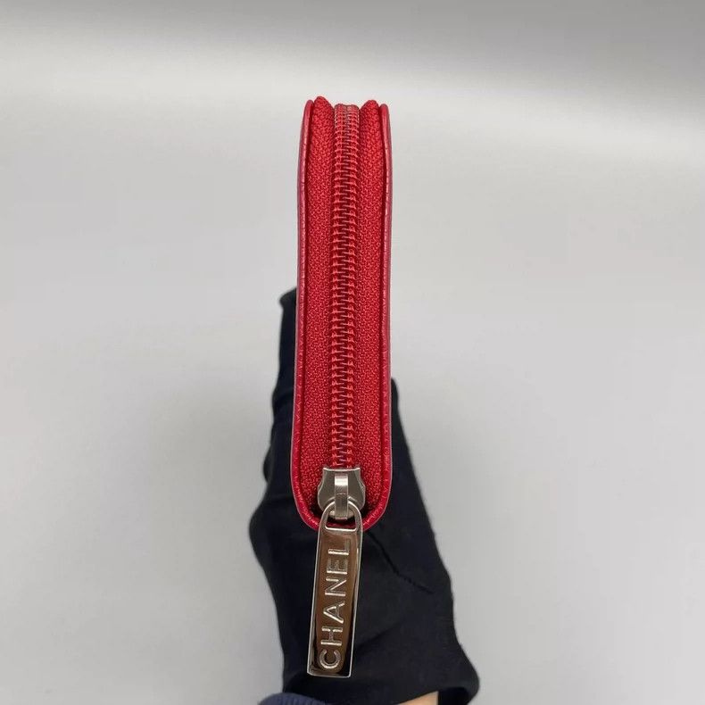 Chanel Chanel Long Wallet in Red Grain Leather Size ONE SIZE - 6 Thumbnail