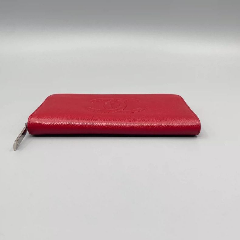 Chanel Chanel Long Wallet in Red Grain Leather Size ONE SIZE - 3 Thumbnail