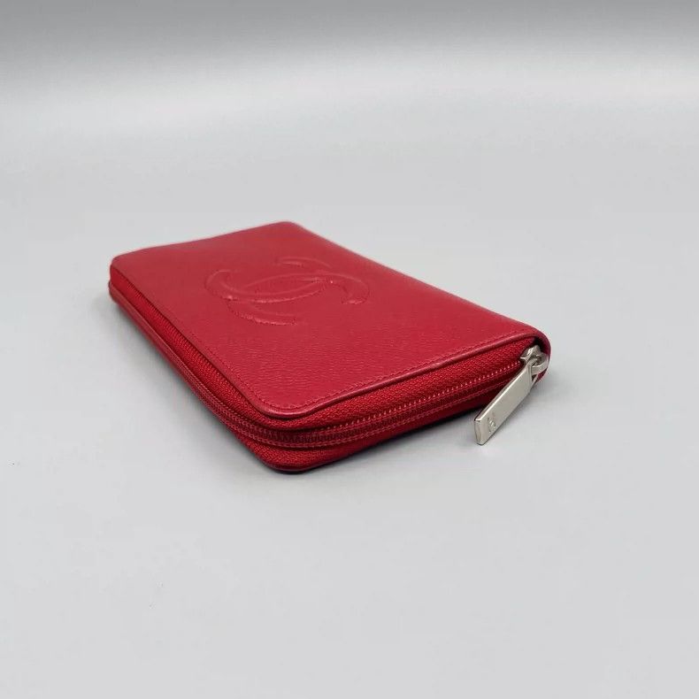 Chanel Chanel Long Wallet in Red Grain Leather Size ONE SIZE - 4 Thumbnail