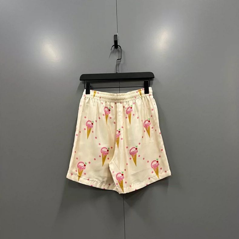 Gucci Gucci Ice Cream Print Silk Shorts Size US 26 / EU 42 - 2 Thumbnail