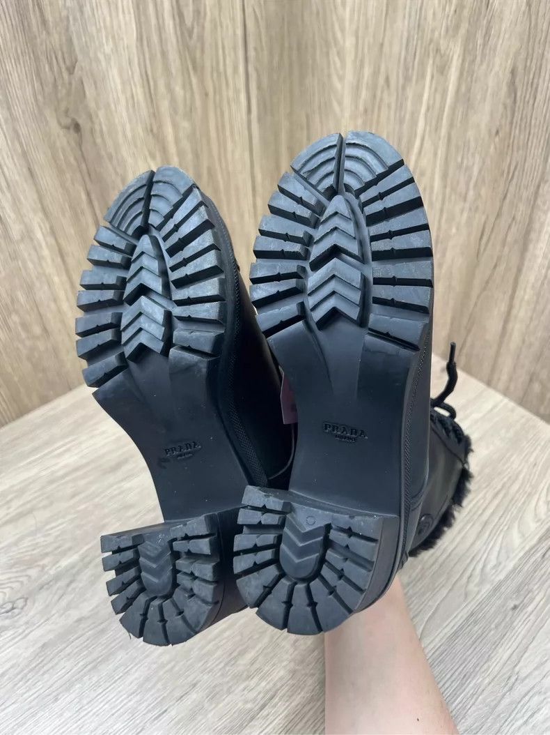 Prada Prada Black Plush Martin Boots Size 35 Size US 5 / EU 37 - 5 Thumbnail