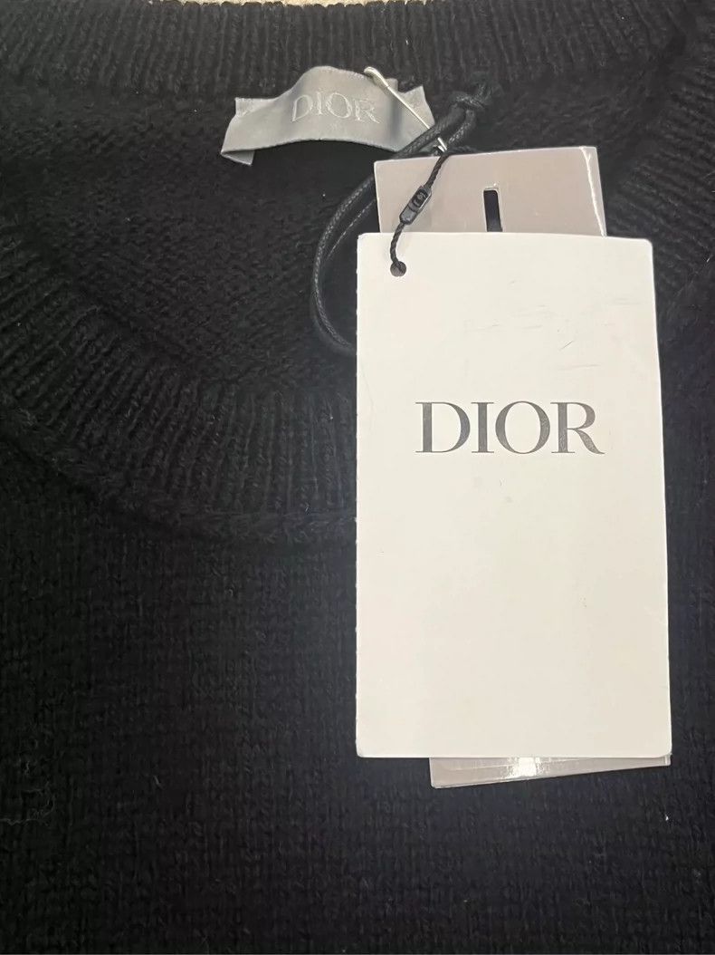 Dior Black Dior Logo Embroidered Wool Sweater Size US M / EU 48-50 / 2 - 3 Thumbnail