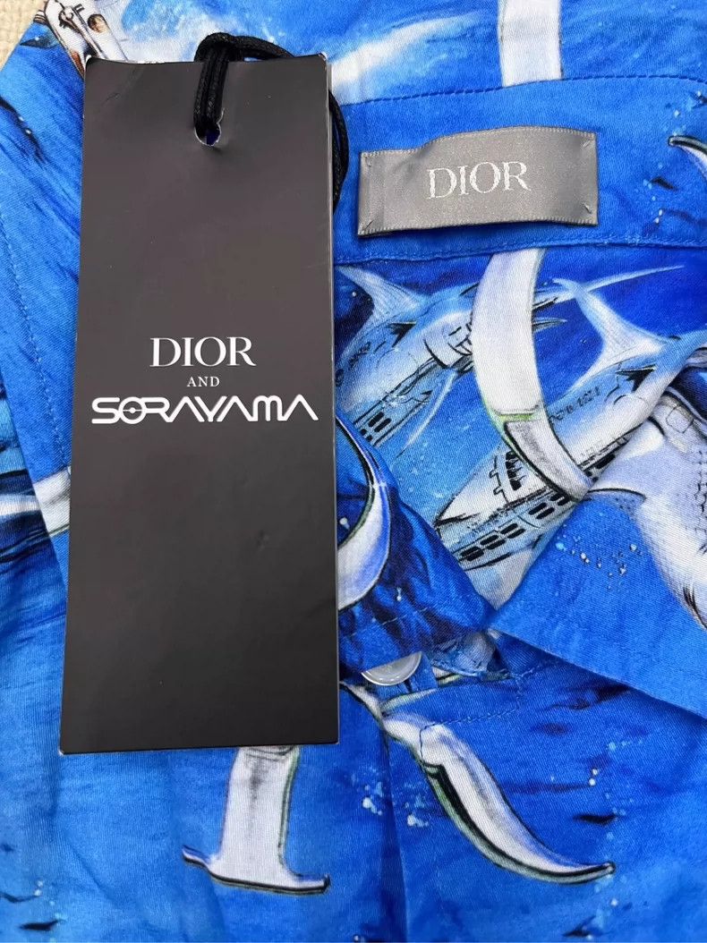 Dior Dior Short Sleeve Shirt with Dolphin Print Size US M / EU 48-50 / 2 - 3 Thumbnail