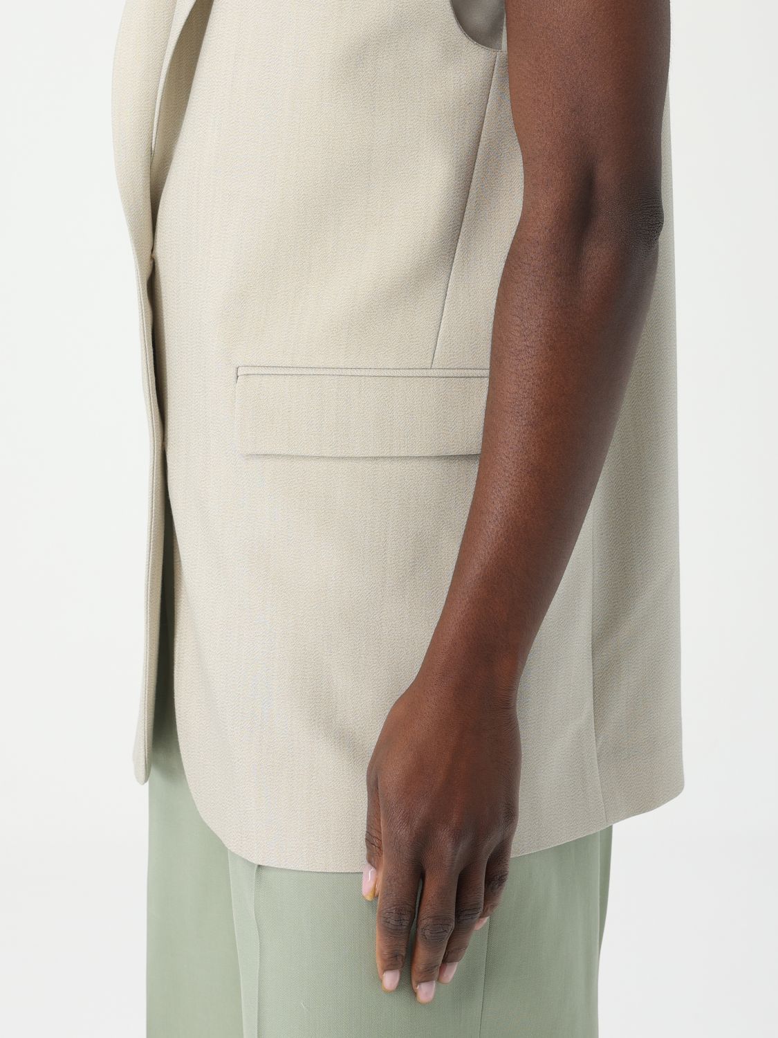 Golden Goose Golden Goose Waistcoat Woman Yellow Cream Size M / US 6-8 / IT 42-44 - 4 Thumbnail