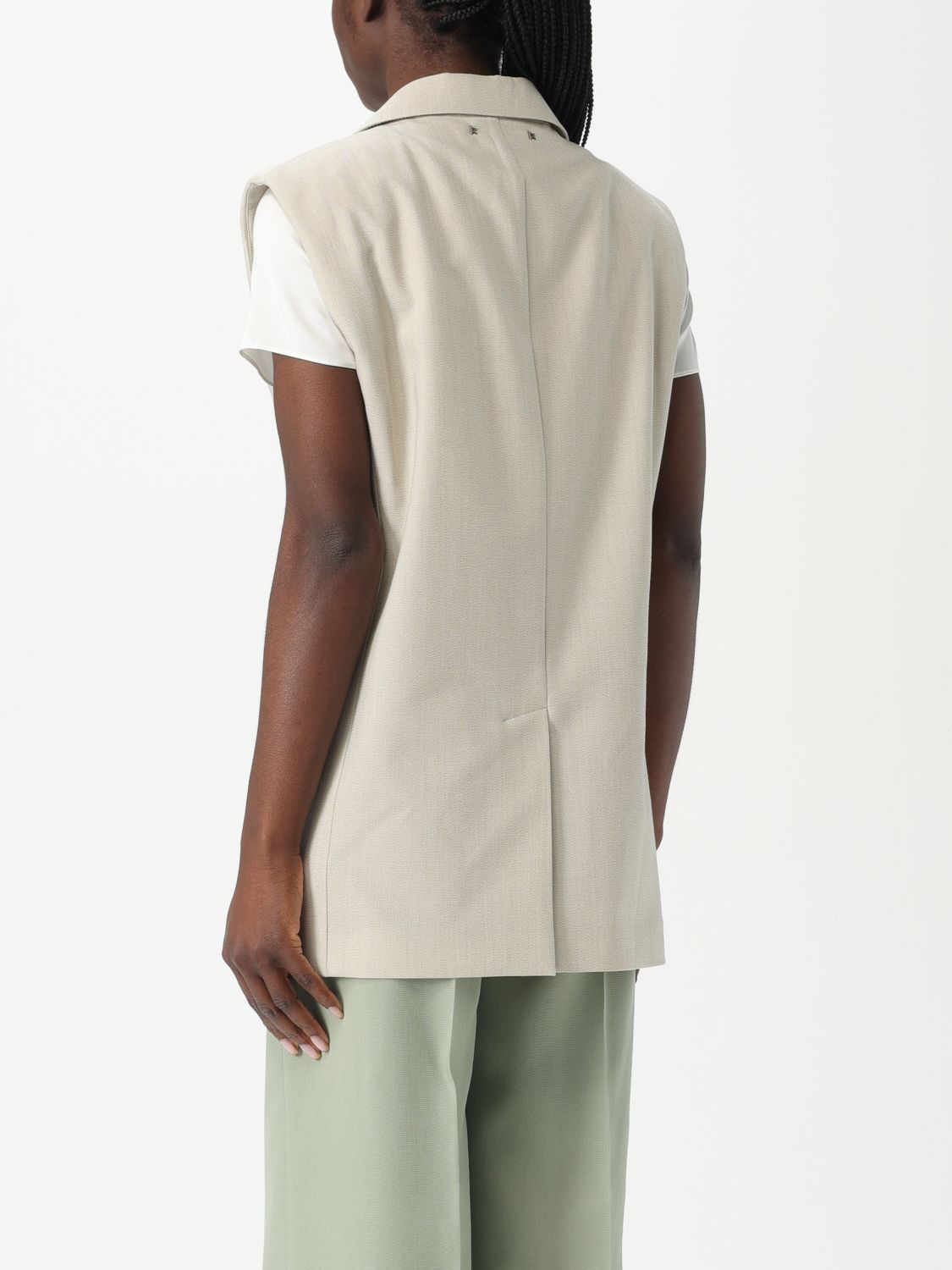 Golden Goose Golden Goose Waistcoat Woman Yellow Cream Size M / US 6-8 / IT 42-44 - 2 Thumbnail