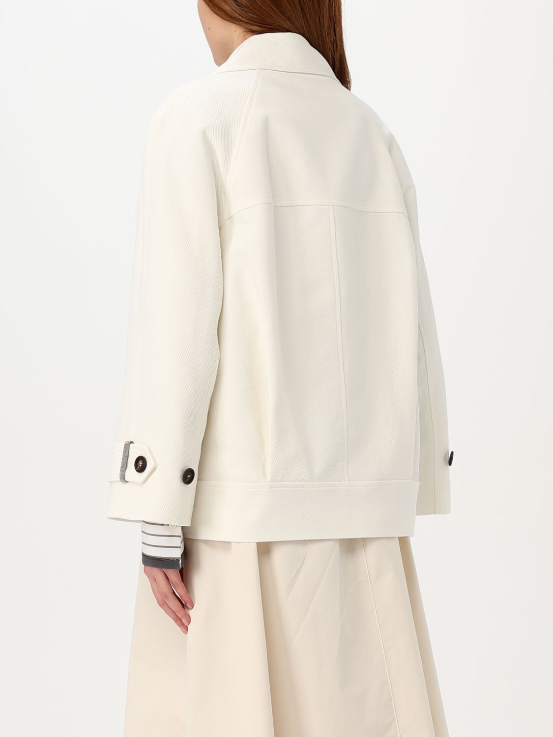 Brunello Cucinelli Brunello Cucinelli Blazer Woman Cream Size XS / US 0-2 / IT 36-38 - 3 Thumbnail