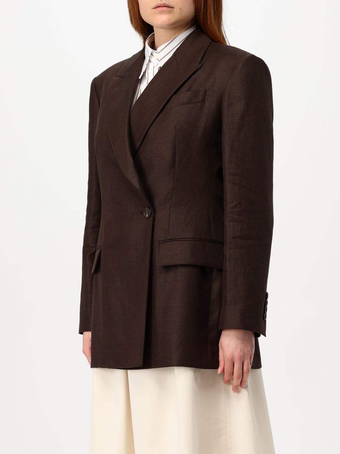 Brunello Cucinelli Brunello Cucinelli Jacket Woman Brown Size XL / US 12-14 / IT 48-50 - 4 Thumbnail