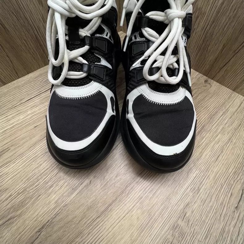 Louis Vuitton LV Louis Vuitton Black White Sneakers Size US 7.5 / EU 40-41 - 3 Thumbnail